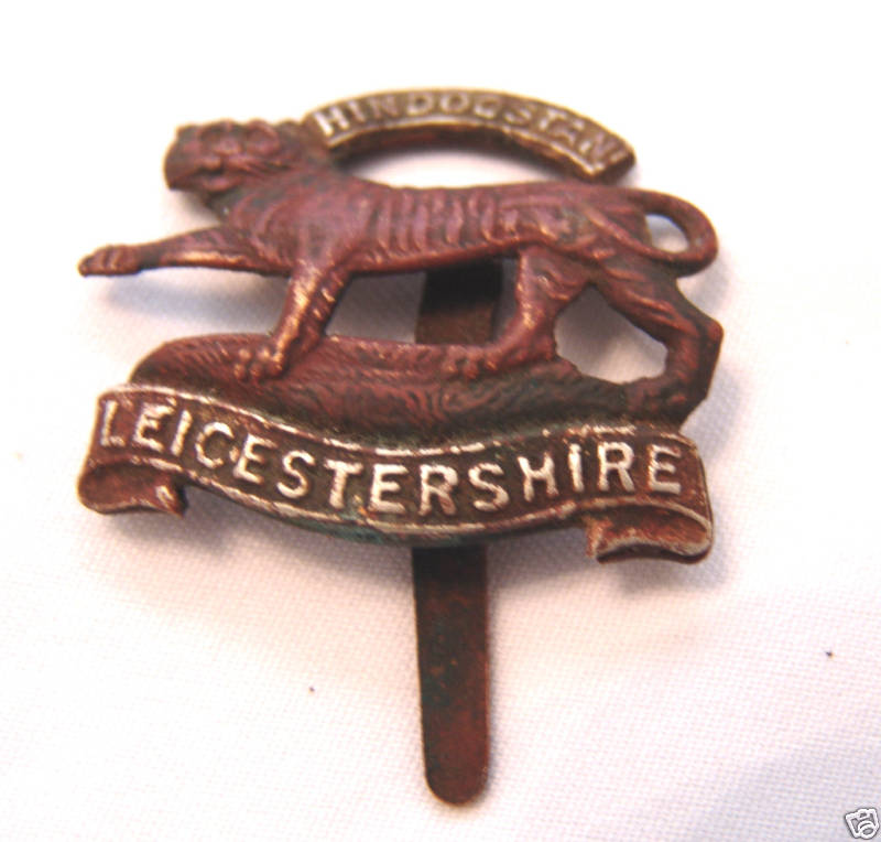 Hindoostan - the Royal Leicestershire Cap Badge, WW I