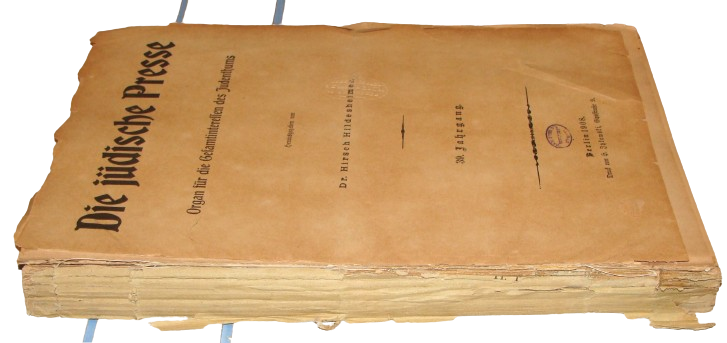 Germany Newspaper Jewish Judaica German Die Judische Presse 1908 Hildesheimer