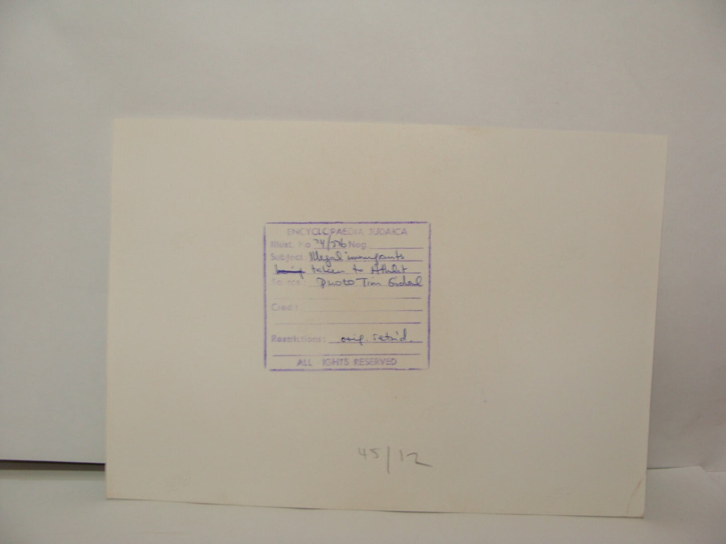 Photo Print, 1940s Jewish Zionist Atlit detainee camp Palestine tim gidal