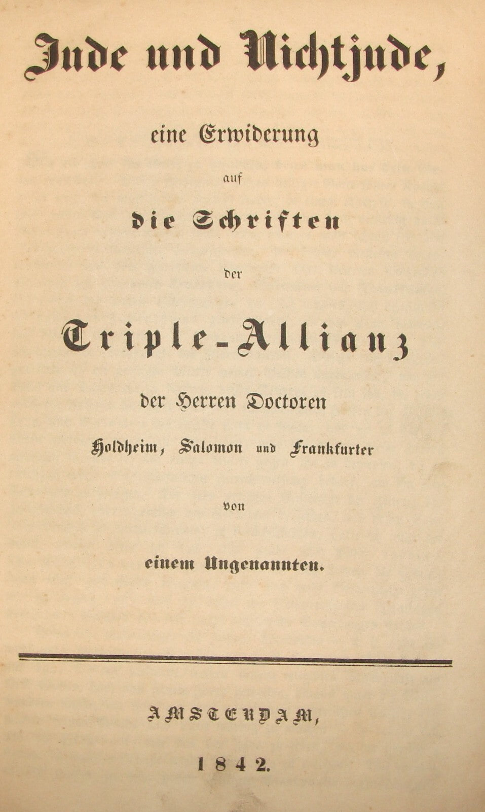 Book Jewish RARE Judaica Netherlands Amsterdam Dutch Reform Rabbi Holdheim