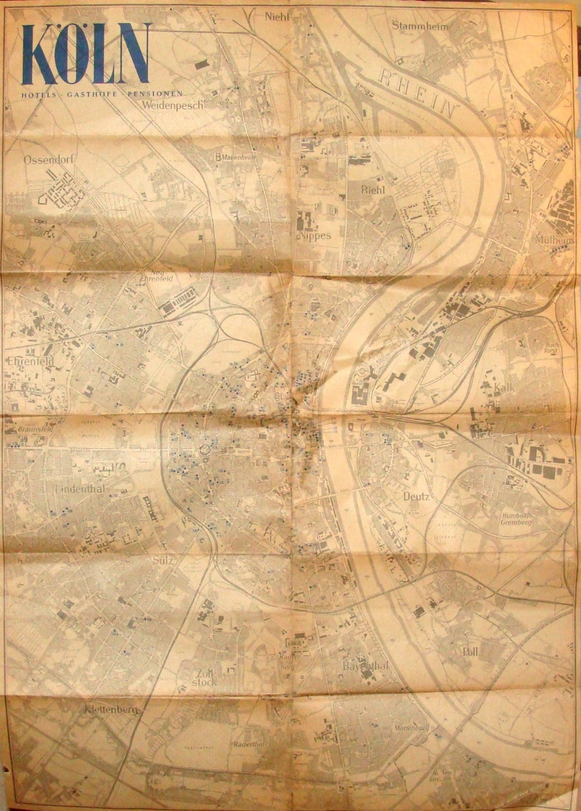 Germany Vintage German KOLN Map Guide