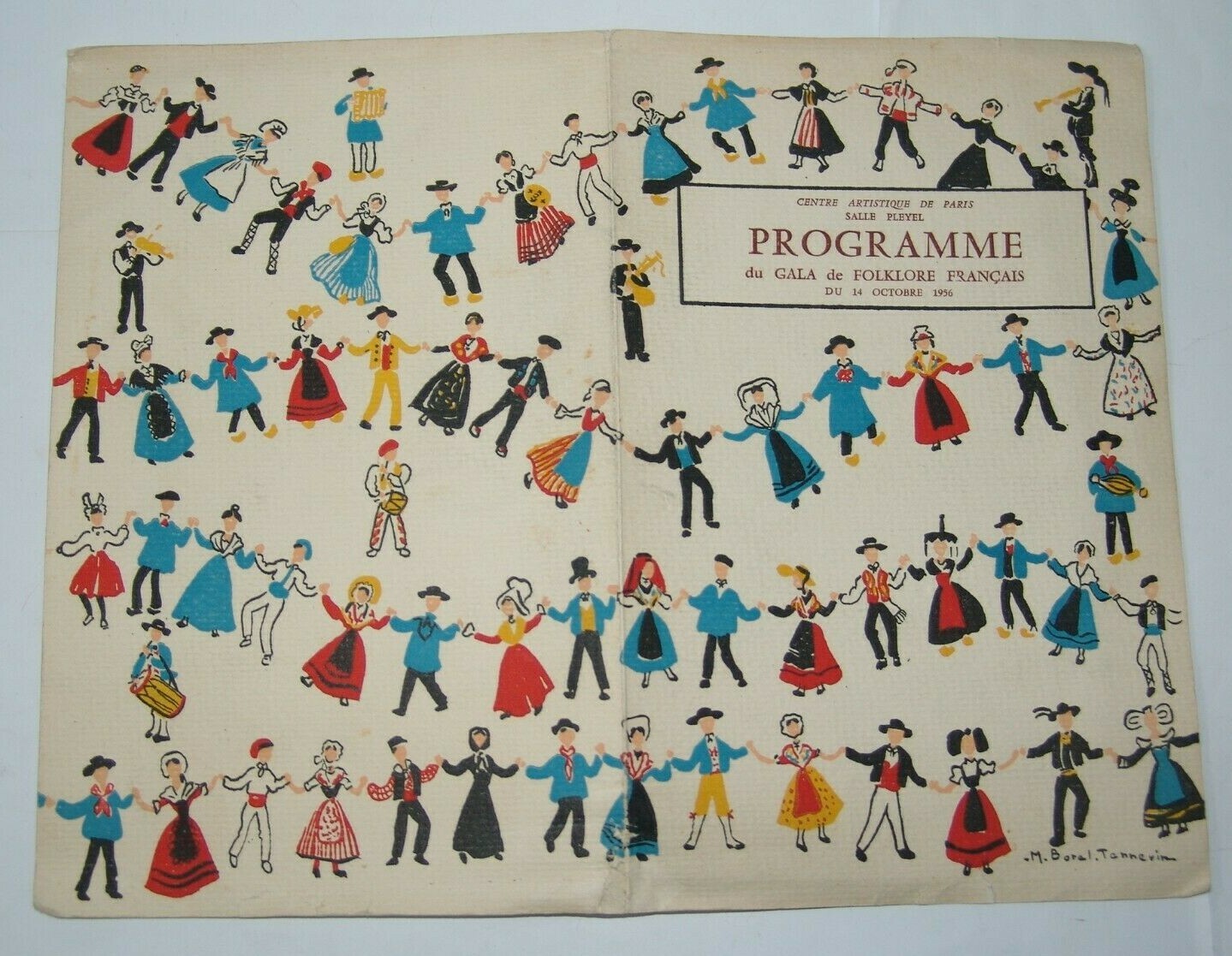 France French Paris Gala de Folklore Français program 1956