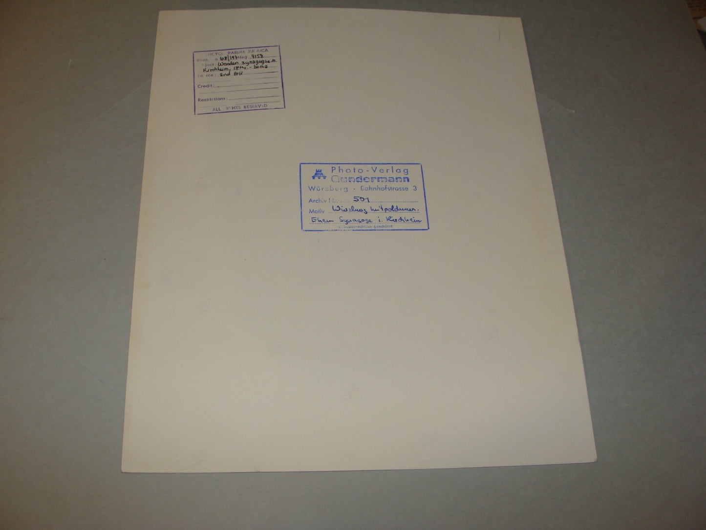 Germany Photo Print x3 Jewish Judaica 191? Kirchheim Wooden Synagogue Gundermann