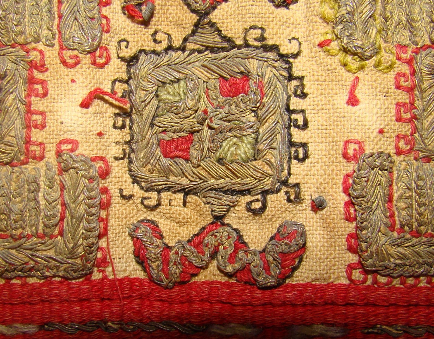 Antique Asian Chinese China ? Middle East ? Embroidery Handmade Table Cloth