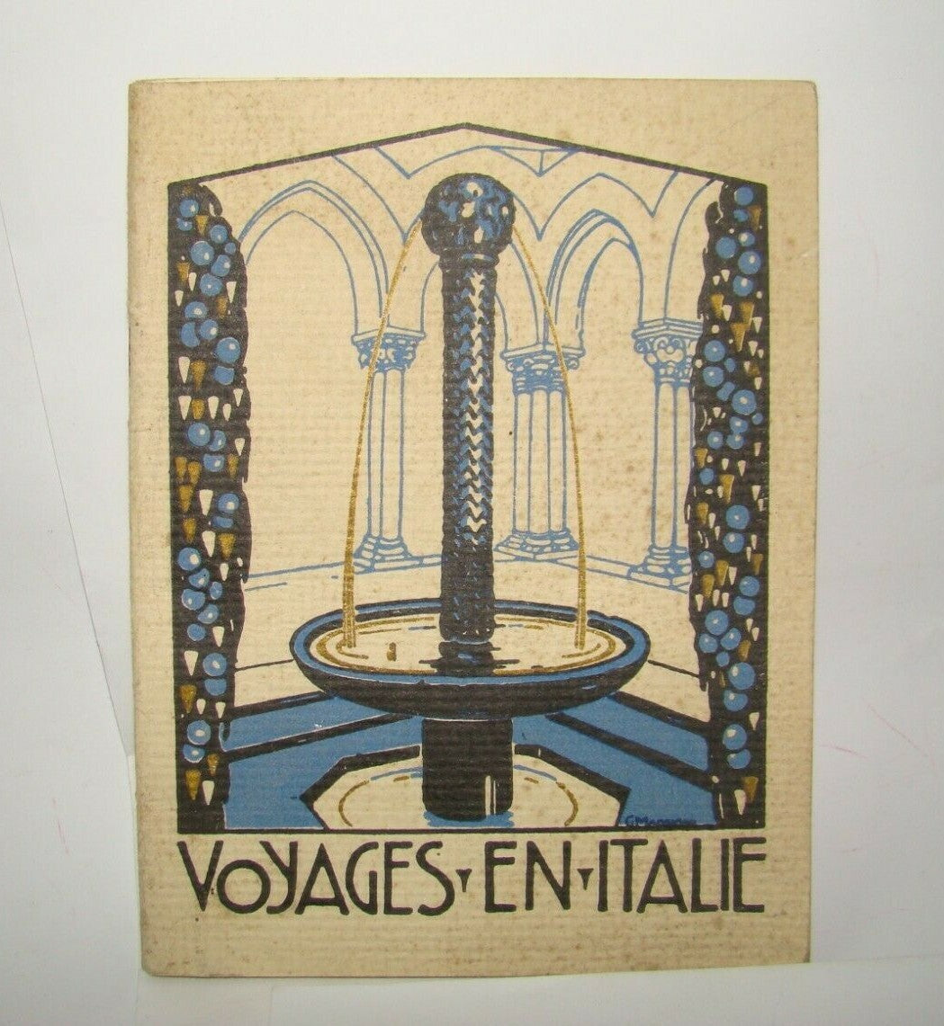 Agencia Chiari Chiariva VOYAGES EN ITALIE trip to Italy travel guide 1924