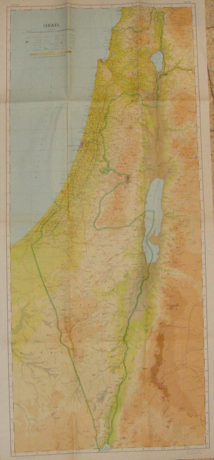 Jewish Judaica 1966 GEOGRAPHY OF ISRAEL Book + Map English Version
