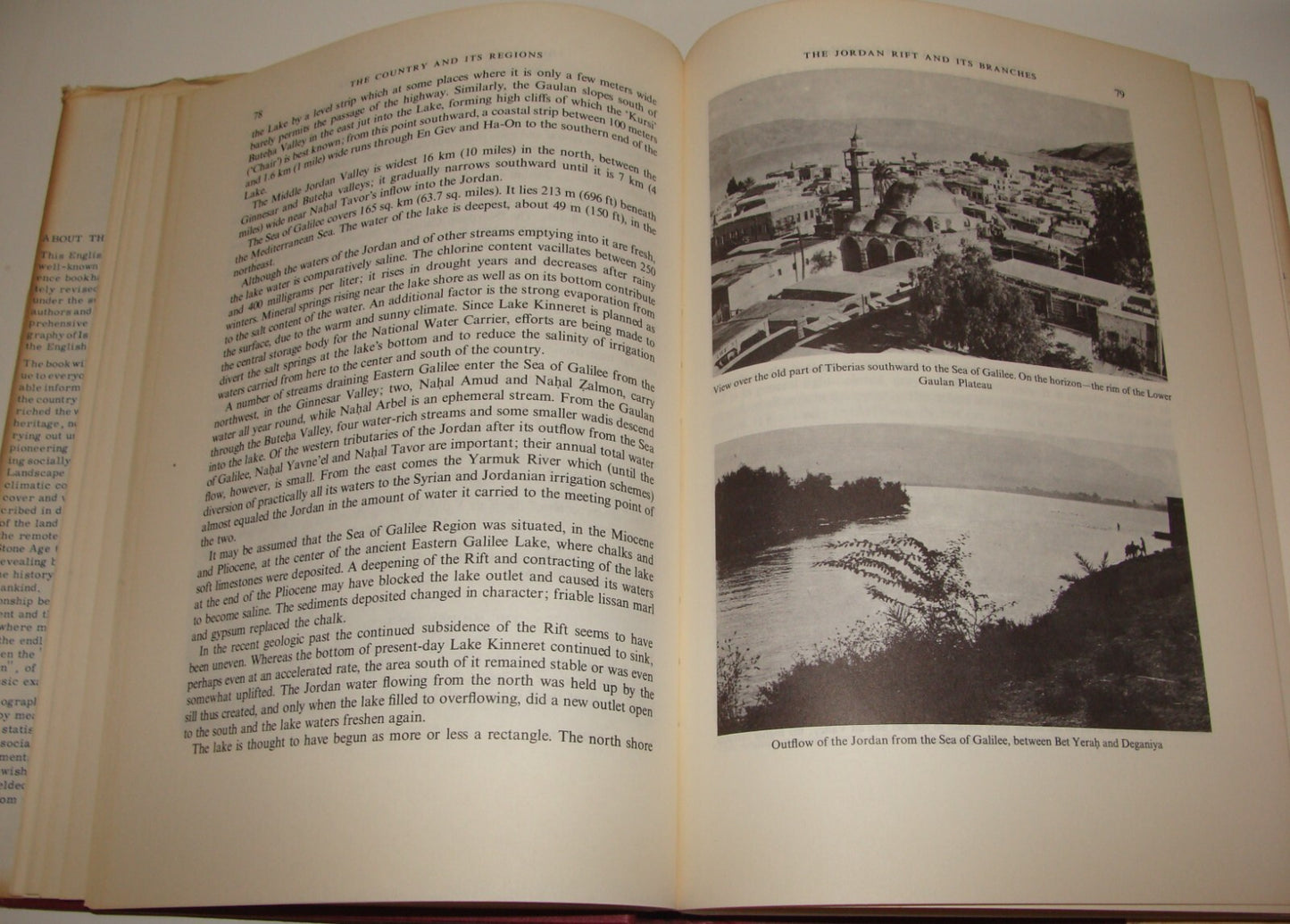 Jewish Judaica 1966 GEOGRAPHY OF ISRAEL Book + Map English Version