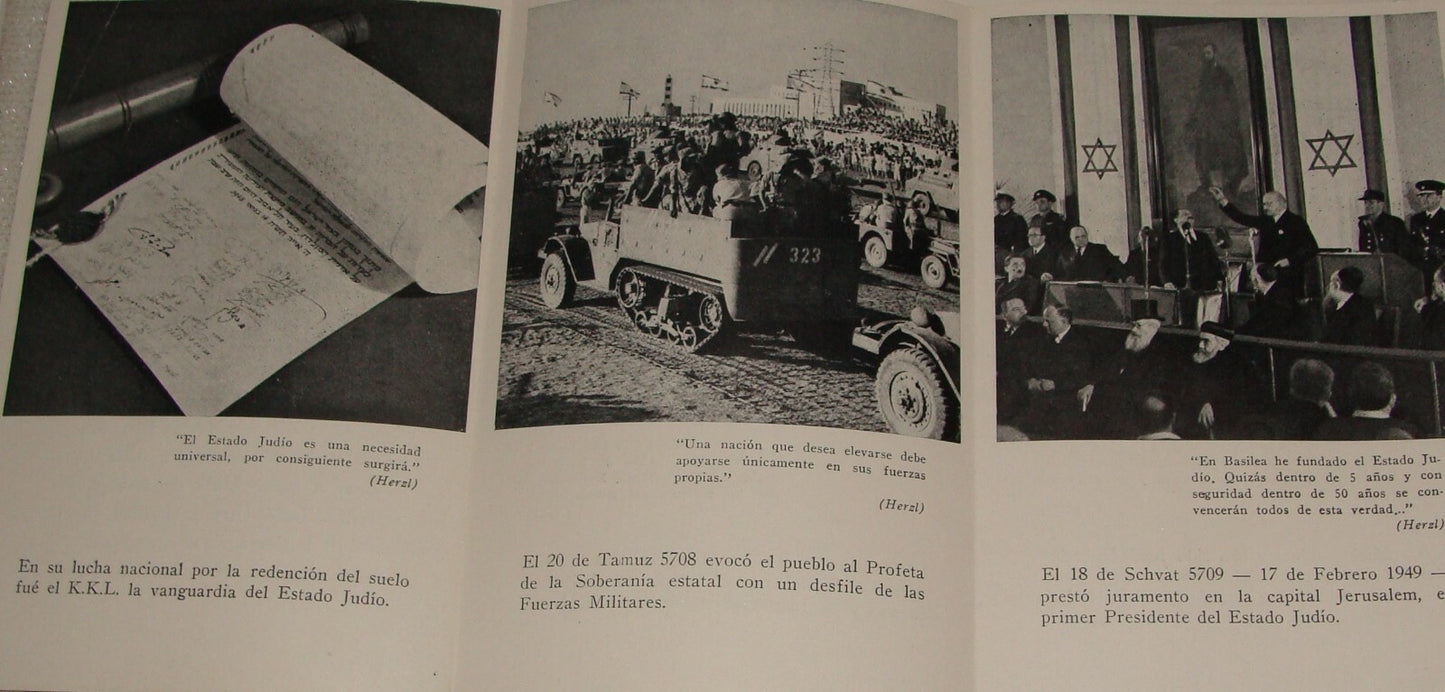 Booklet Jewish National Fund Judaica HERZL Zionist Spanish Zionist 1949? Israel