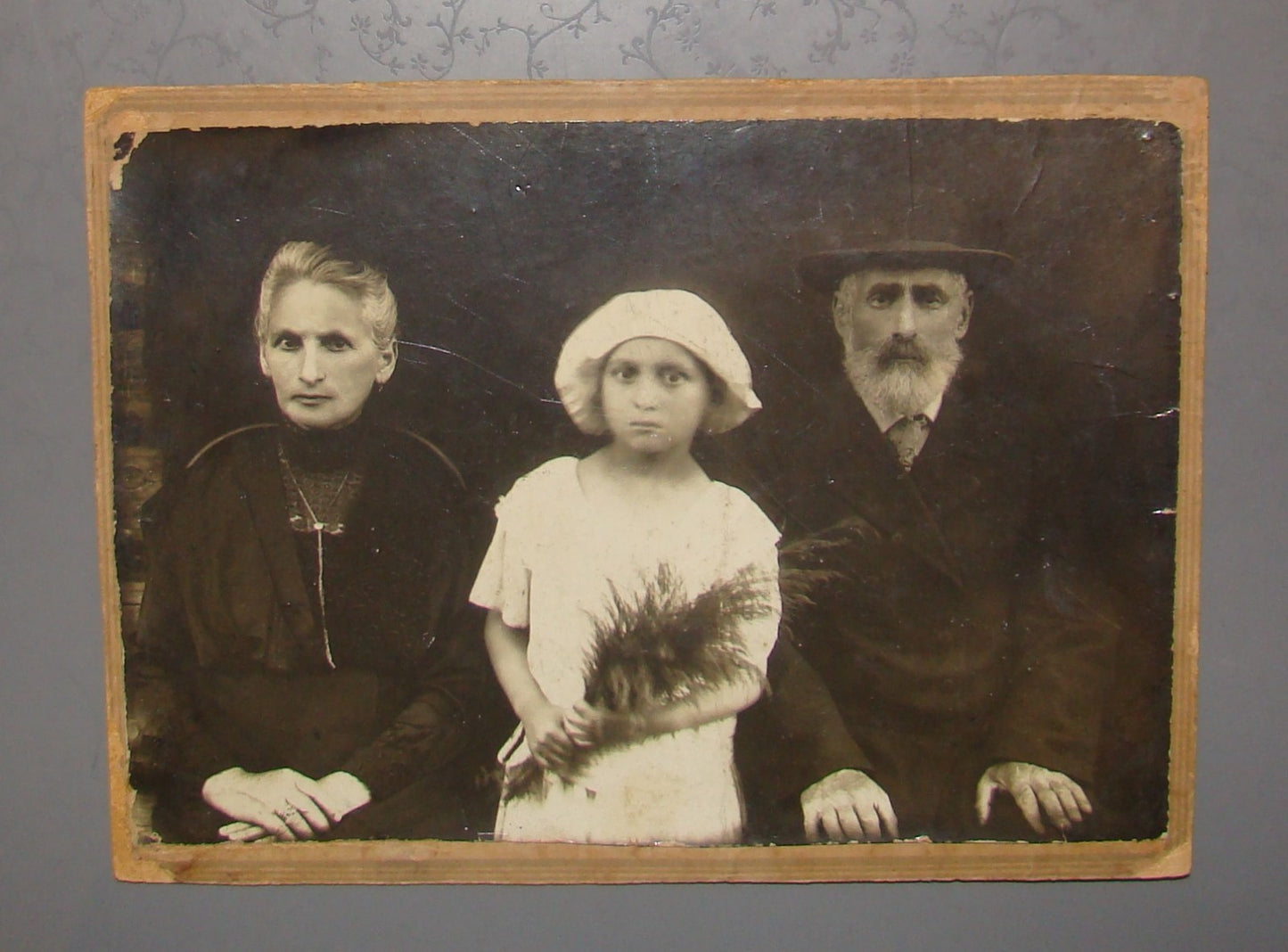 Germany Photo Jewish judaica antique rabbi family cdv russia poland jews ?