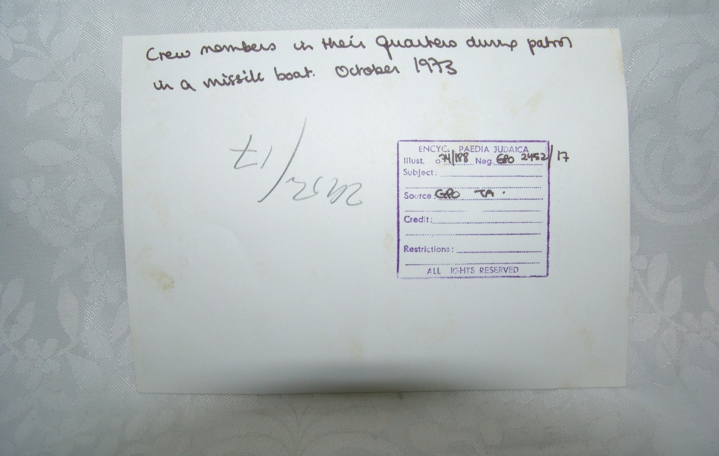 Israel Army Yom Kippur War 1973 Press Photo IDF Military Navy Missile Boat Ship