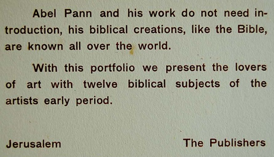 $ 1930 Palestine ABEL PANN Bezalel ART PORTFOLIO Biblical 12 LITHOGRAPHS Judaica