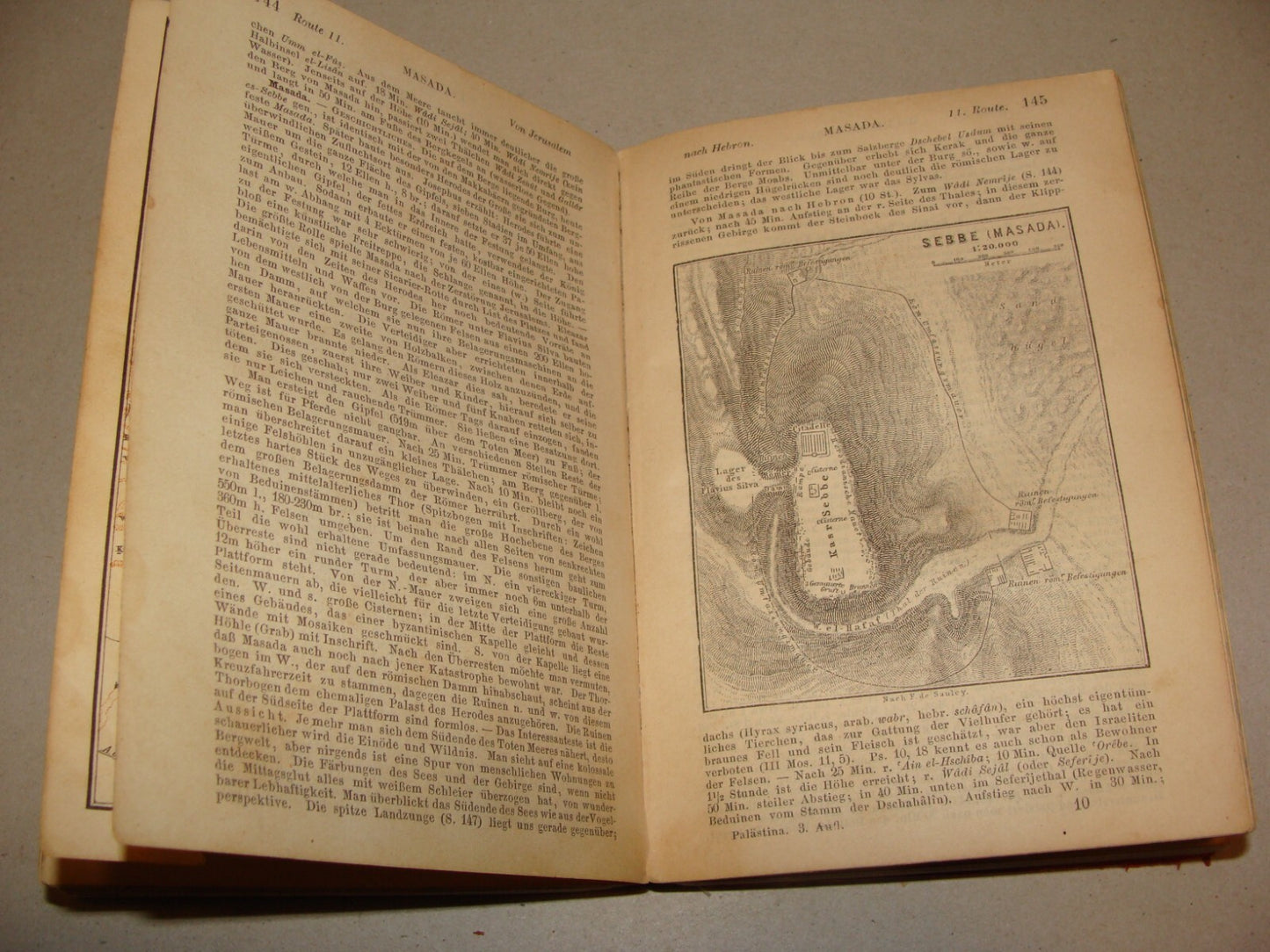 1891 PALESTINE AND SYRIA Baedeker Travel Book Map Guide *Condition