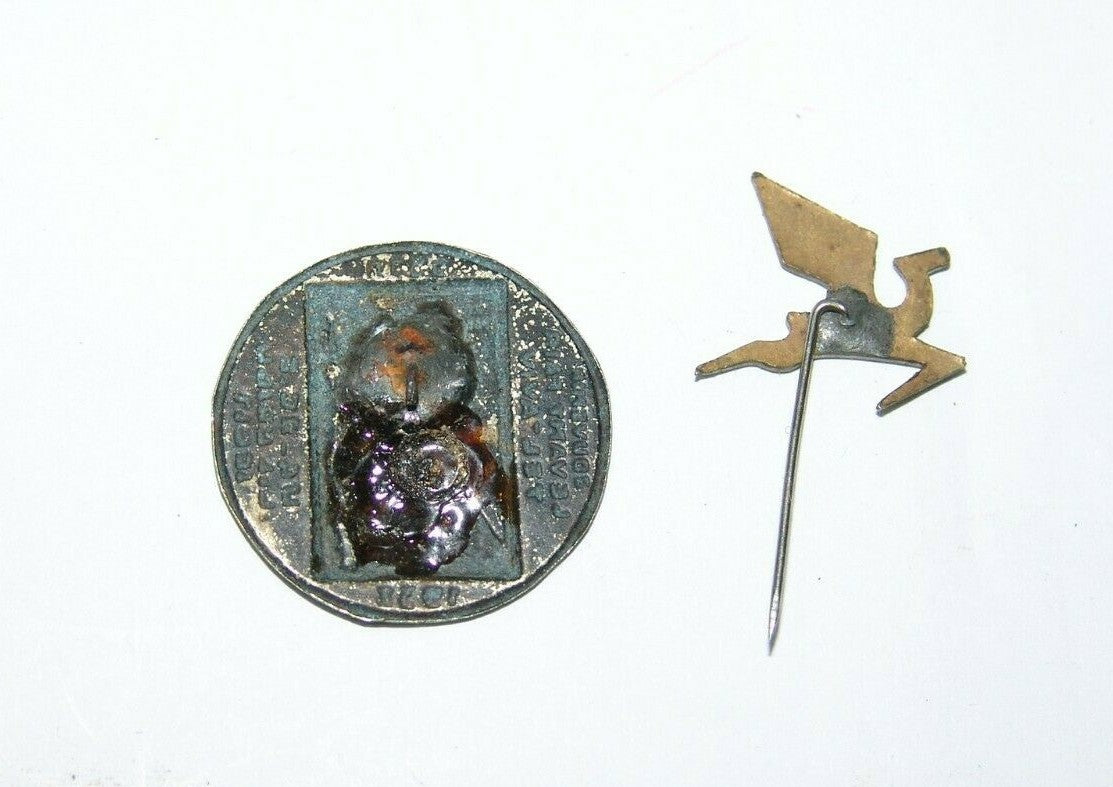 Ad Palestine Jewish Judaica Eretz Israel Levant Fair RARE pin badge 1932 תרצ"ב