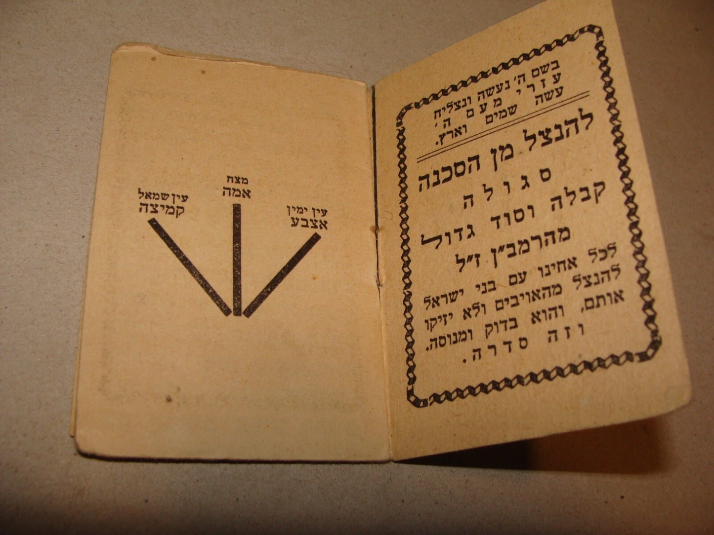 Booklet Jewish Judaica Jerusalem Kabbalah Amulet Mascot Segulah Hebrew Prayer