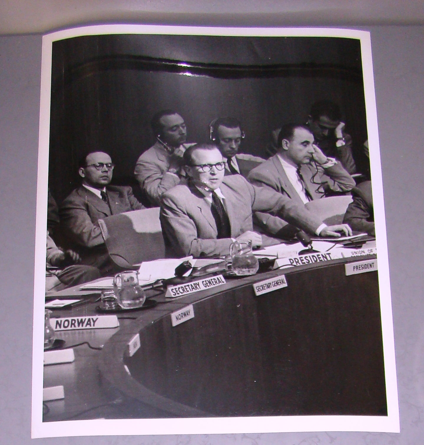 vintage Press photo 1950 United Nations Security Council JACOB MALIK USSR SOVIET