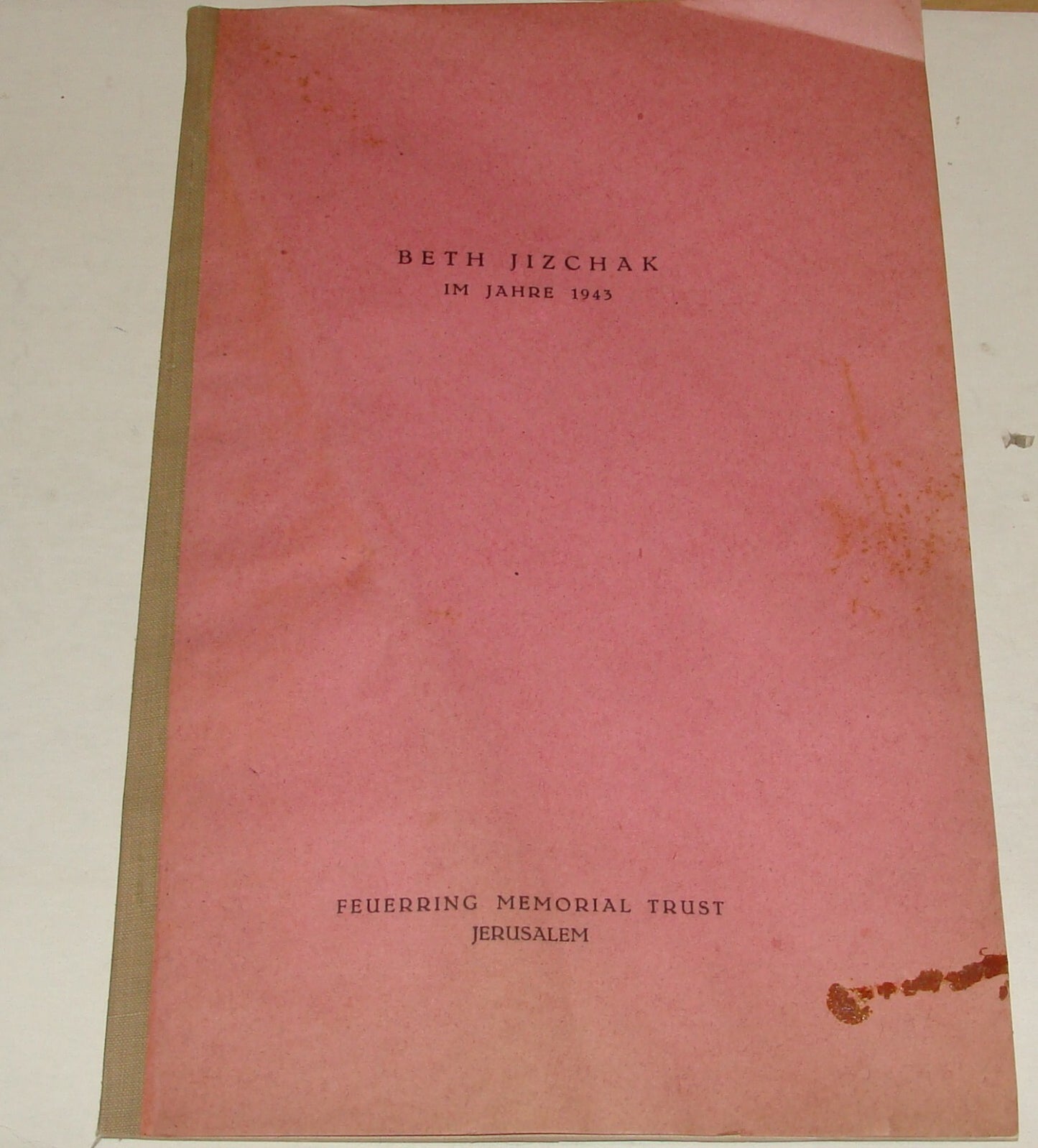 Booklet Palestine Jewish 1943 Israel Zionist BEIT YITZHAK German Pioneers WWII