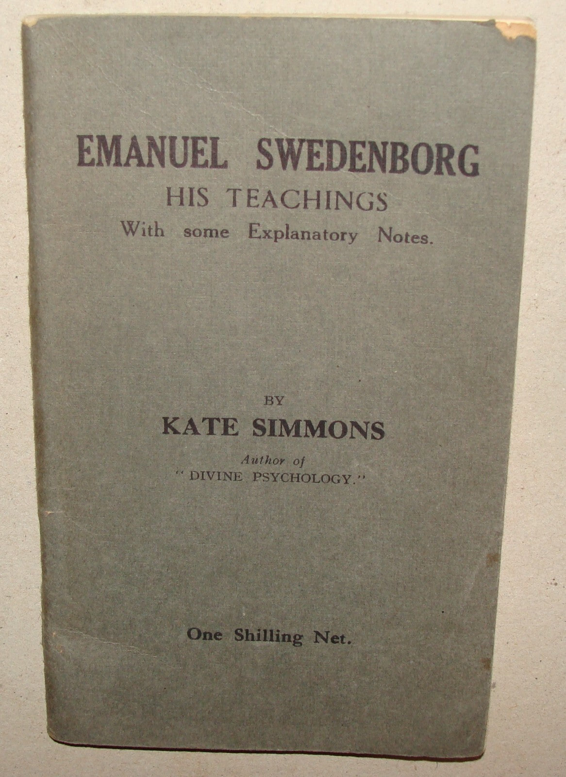 1925 Emanuel Swedenborg Book Kate Simmons Theology Philosophy Science English
