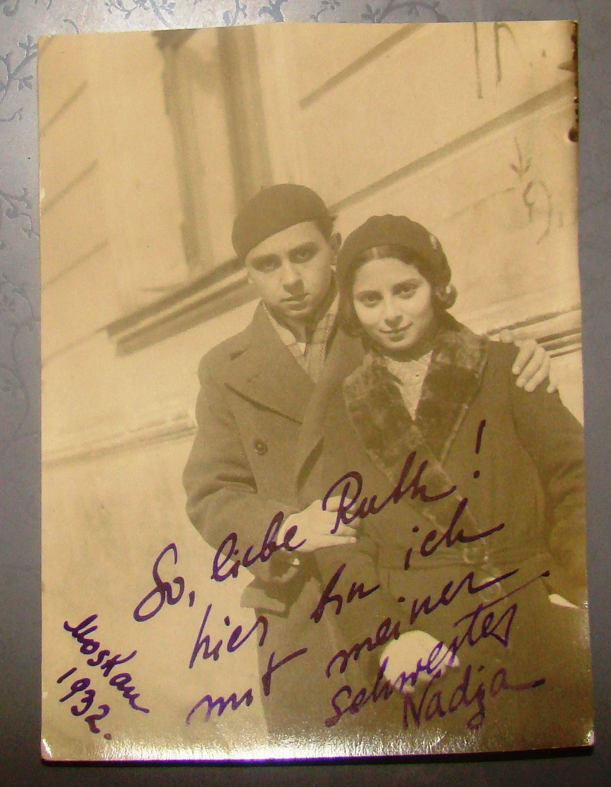 Germany antique photo 1932 german written cccp ussr Moscow russia