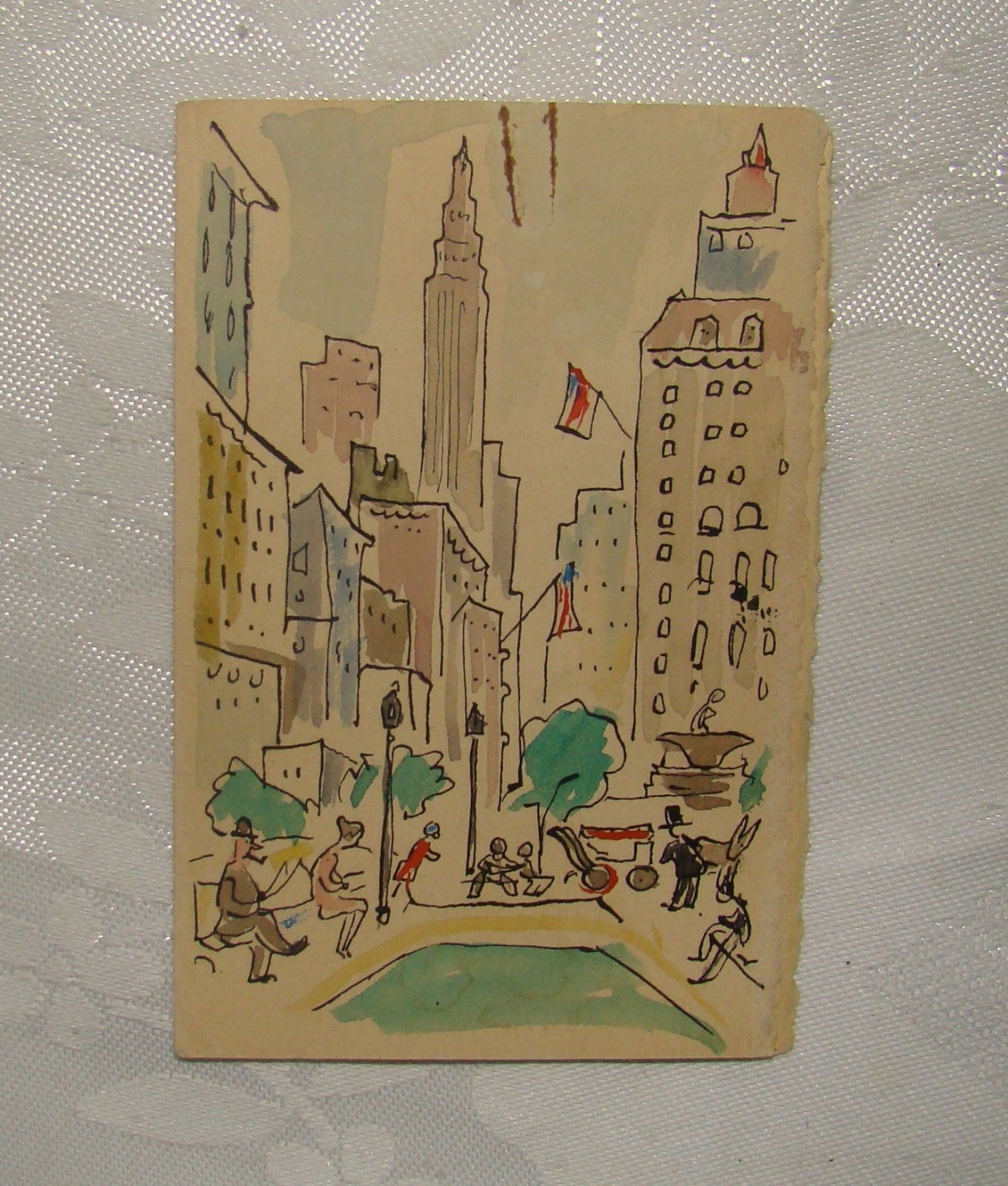 Card Jewish Israel German Painter Hedo Forester Handmade Shana Tova New Year USA