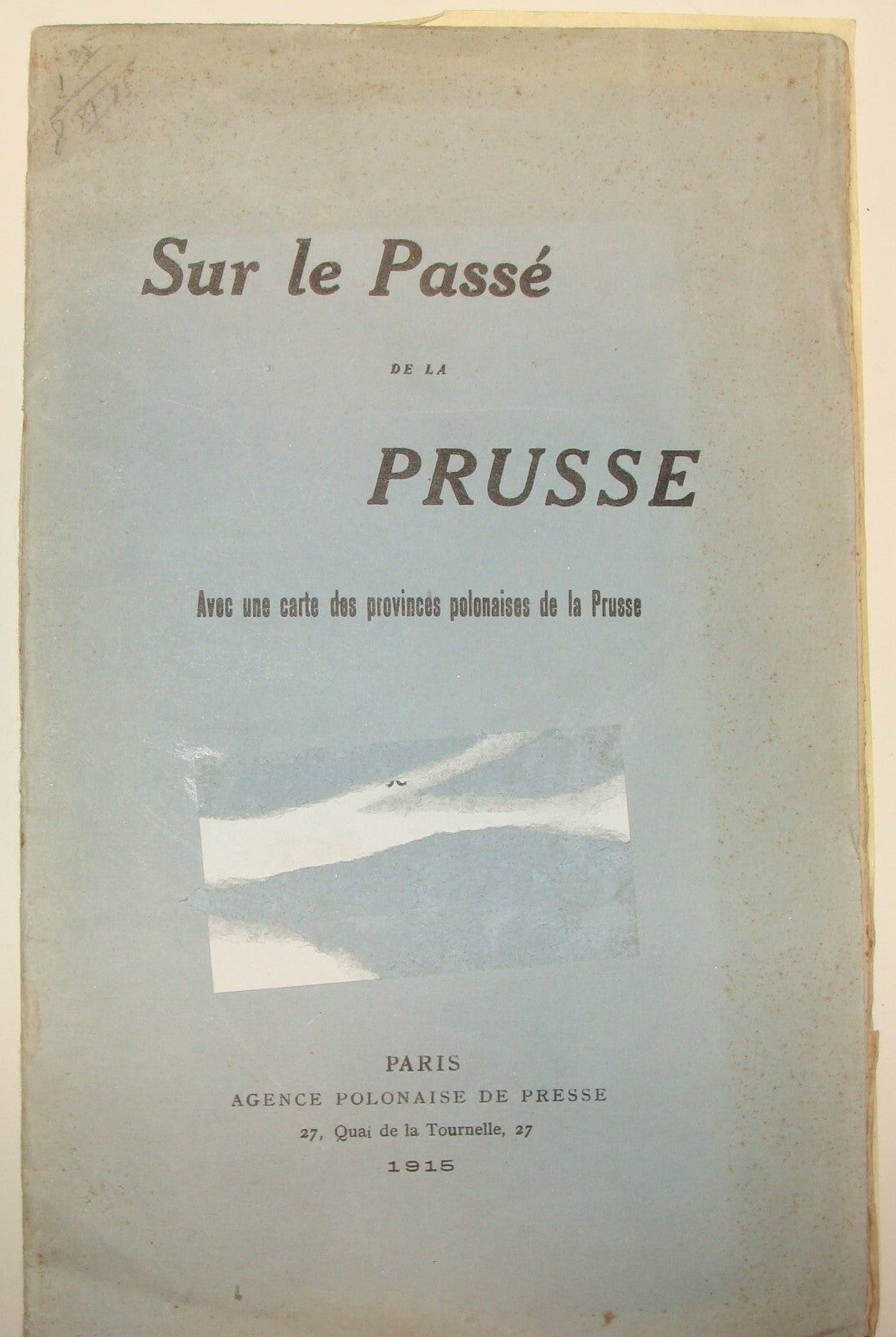 Germany 1915 PRUSSIA History Book French Paris France Map Poland PRUSSE