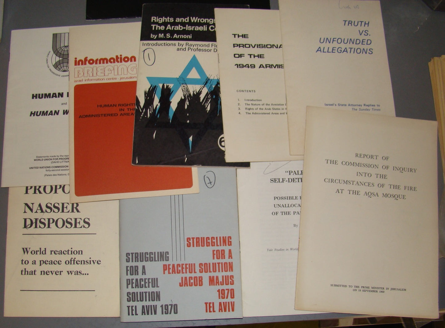 Booklet Palestine Arab Israel conflict west bank Gaza human rights peace Jewish