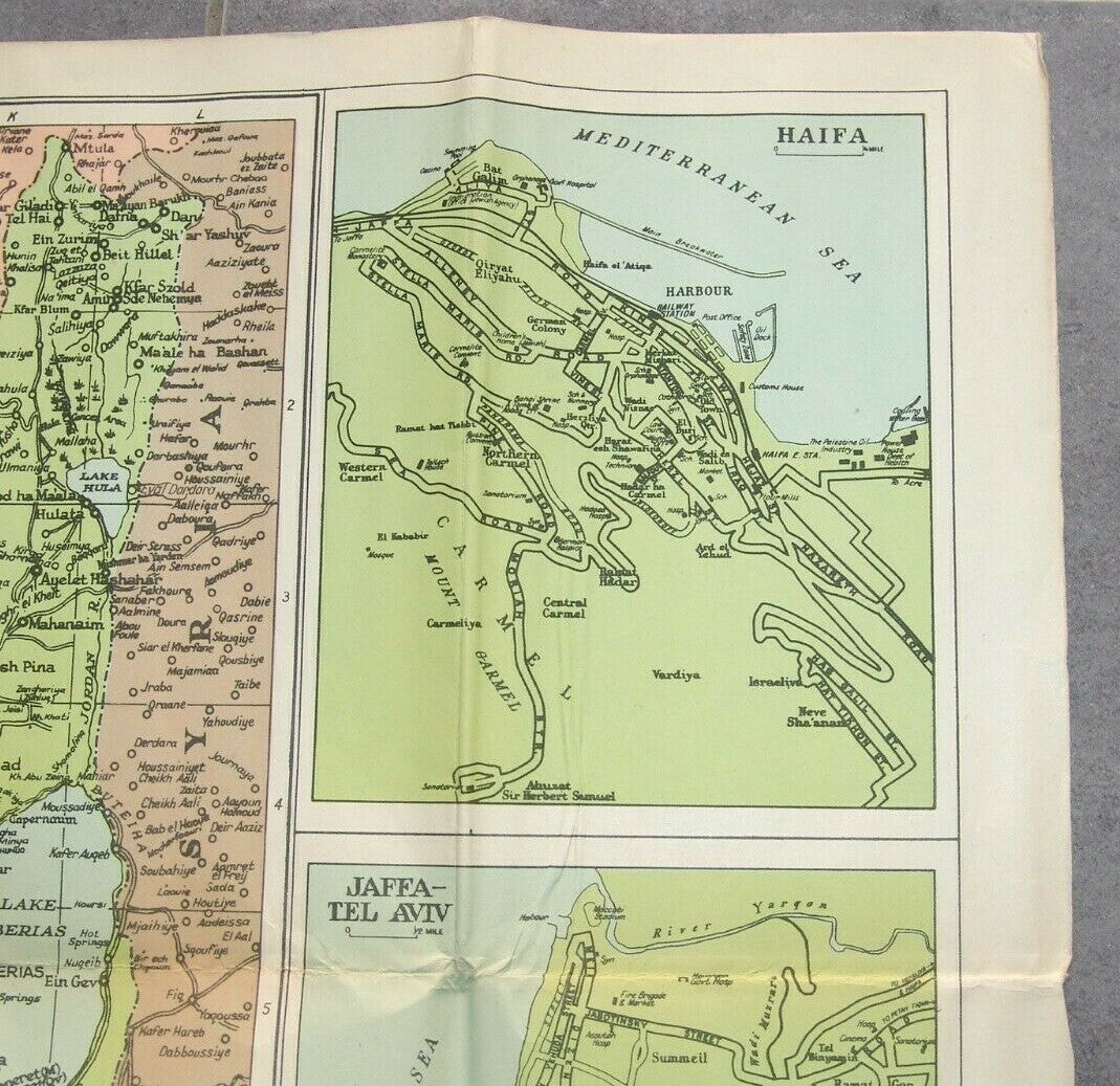 Judaica Jewish chronicle colorful booklet map of Israel Jerusalem Middle east