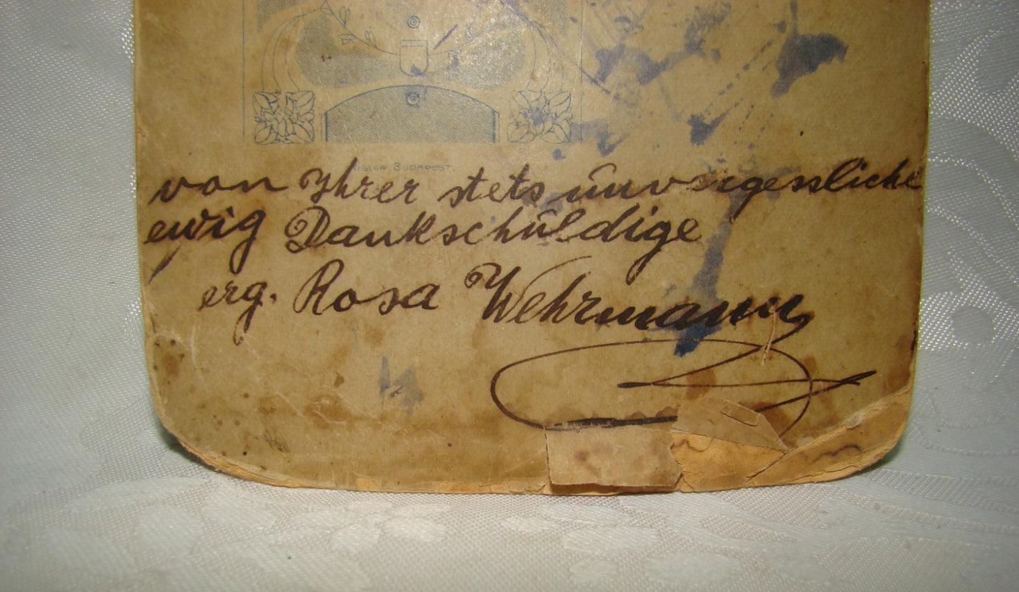 Photo Jewish Judaica Antique Hungary Budapest CDV Cabinet Writing