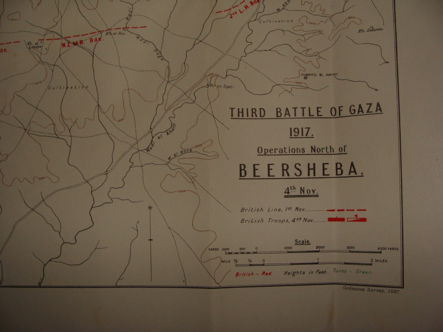 Palestine Israel Map Army Military WWI Turkish British Army Military GAZA
