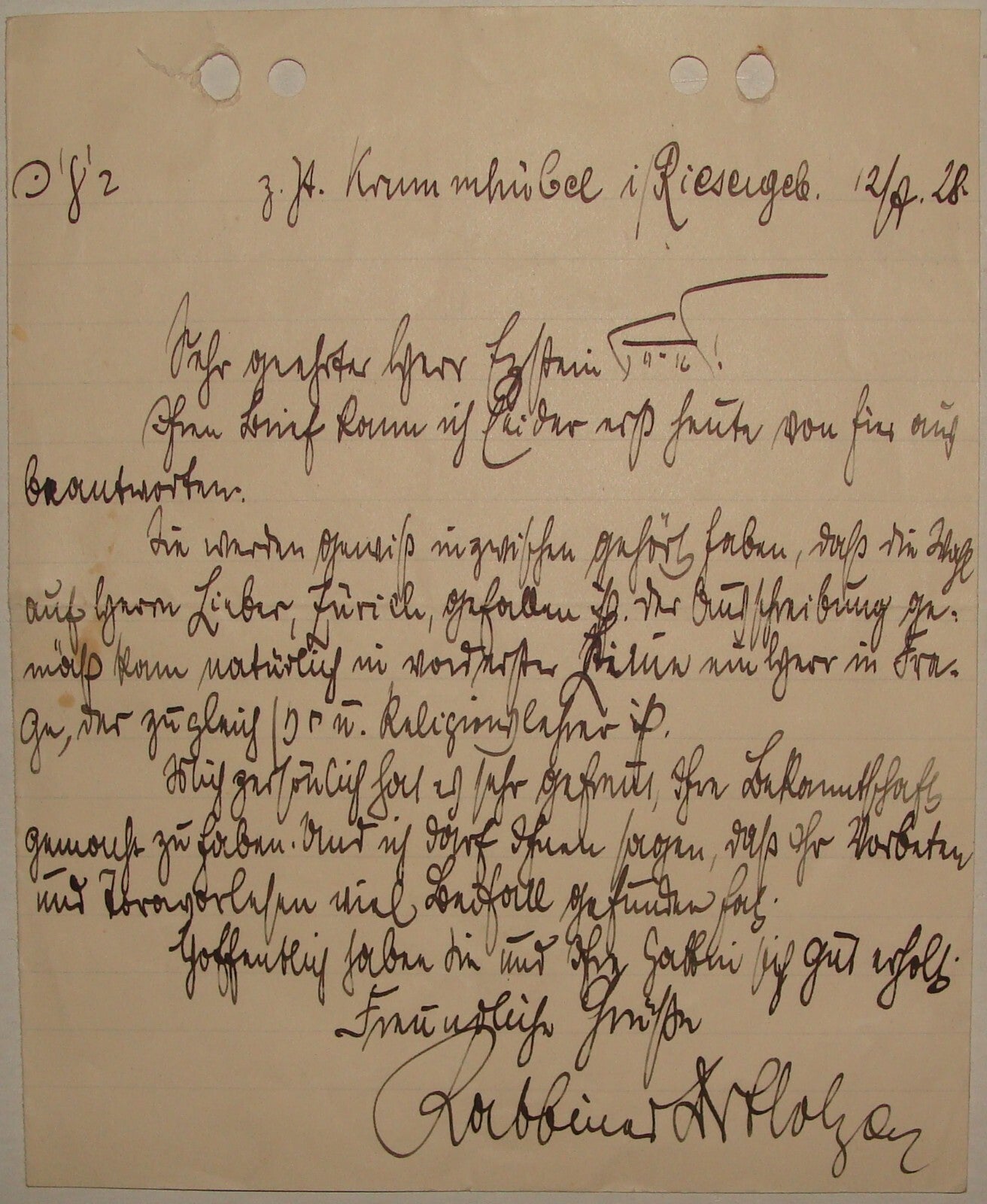 Germany Letter Jewish Judaica 1928 German Poland Karpacz Krummhubel Rabbi