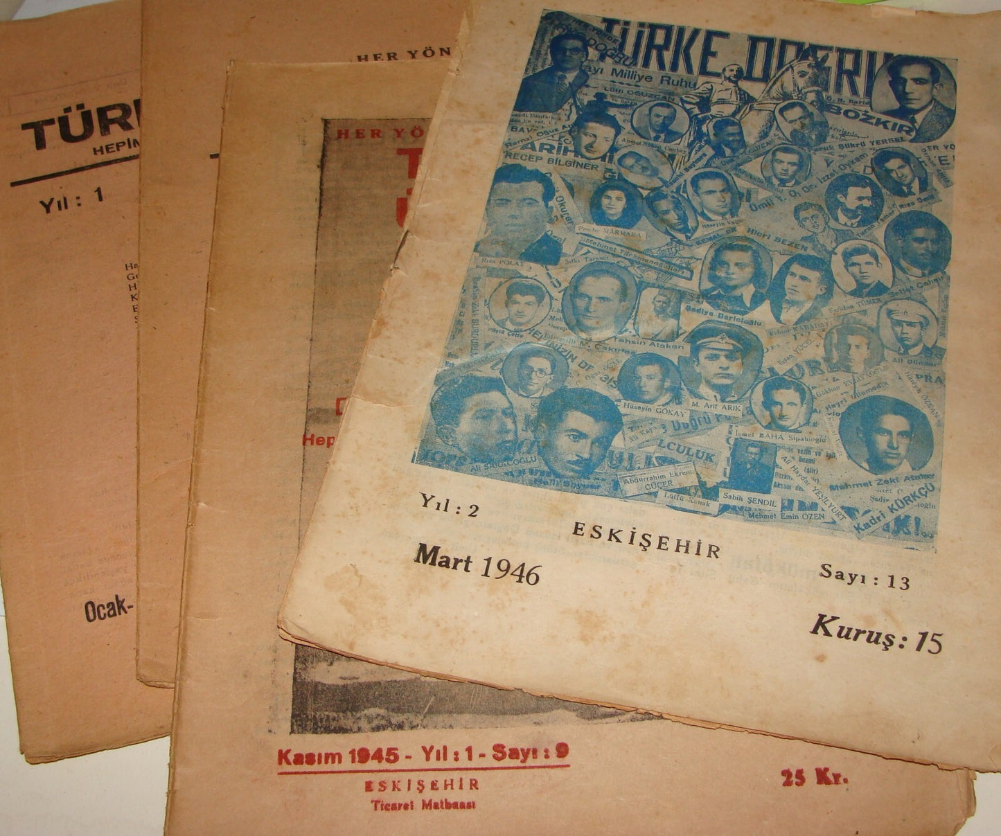 1945 1946 Turkey Turkish TURKE DOGRU Bulletin x4 Issues