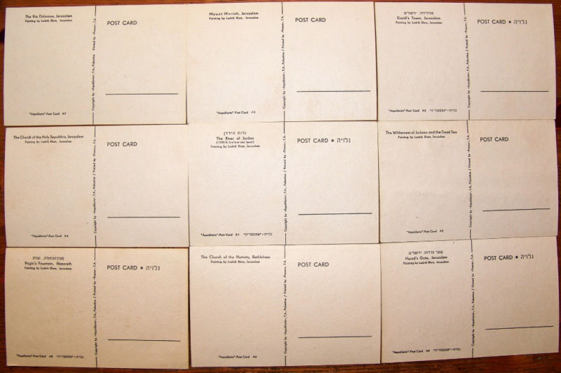 Card Palestine Jewish Judaica x9 Postcard Lot Ludvik Ludwig Blum Aspaklaria