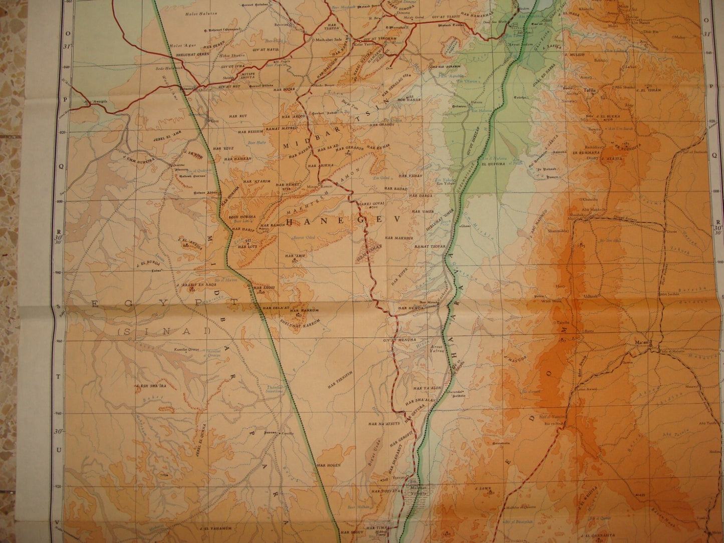 ISRAEL 1960s Road Map Discount Bank PRE SIX DAY WAR