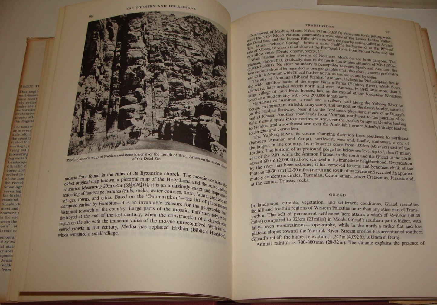 Jewish Judaica 1966 GEOGRAPHY OF ISRAEL Book + Map English Version