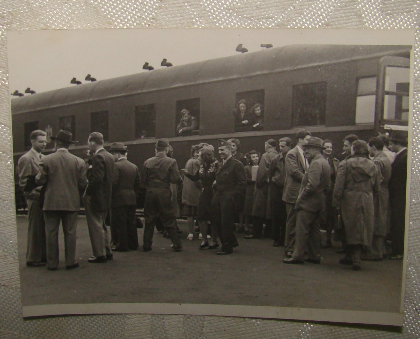 Germany Jewish judaica WW2 DP Camp Photo Nazi Train Jews US Army Liberation