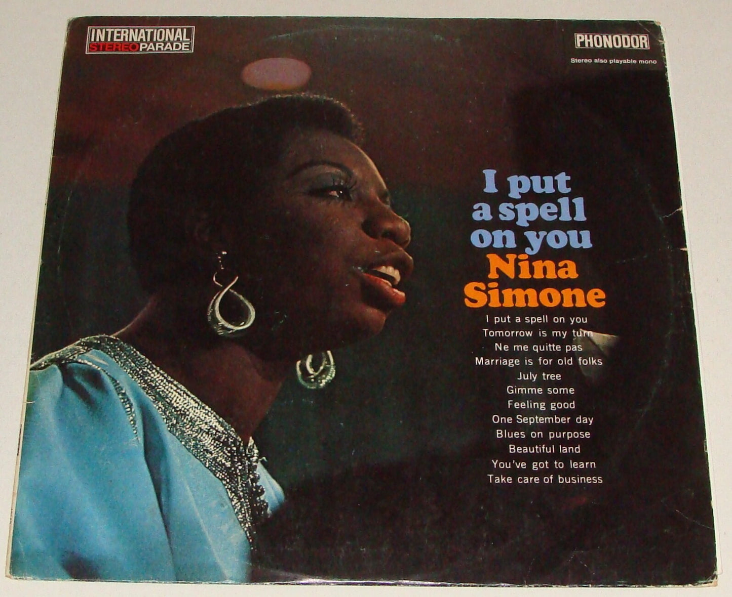 RARE Israel Israeli NINA SIMONE LP Phonodor DIFF COVER I Put A Spell On You 1965