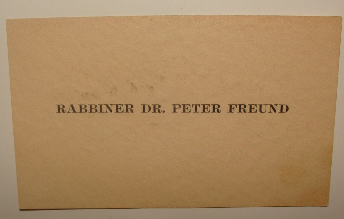 Germany Card Jewish Judaica 1930s? German Austria ? Rabbi Dr. Peter Freund