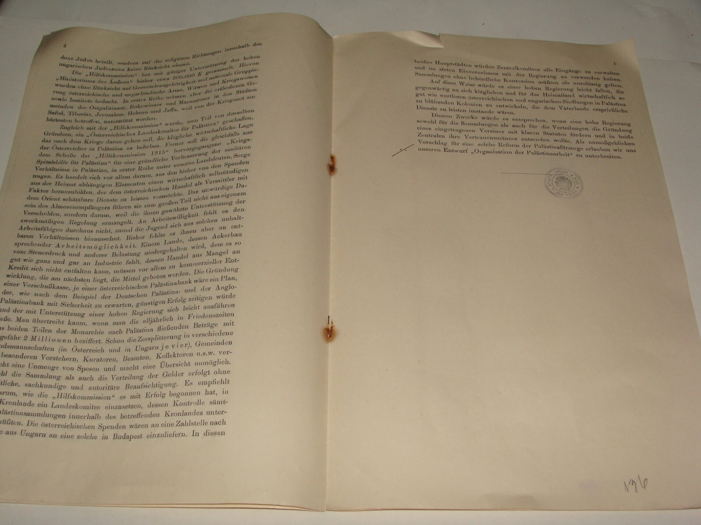 Germany Jewish Judaica 1915 German Article Austria Jews Palestine Israel Zionist