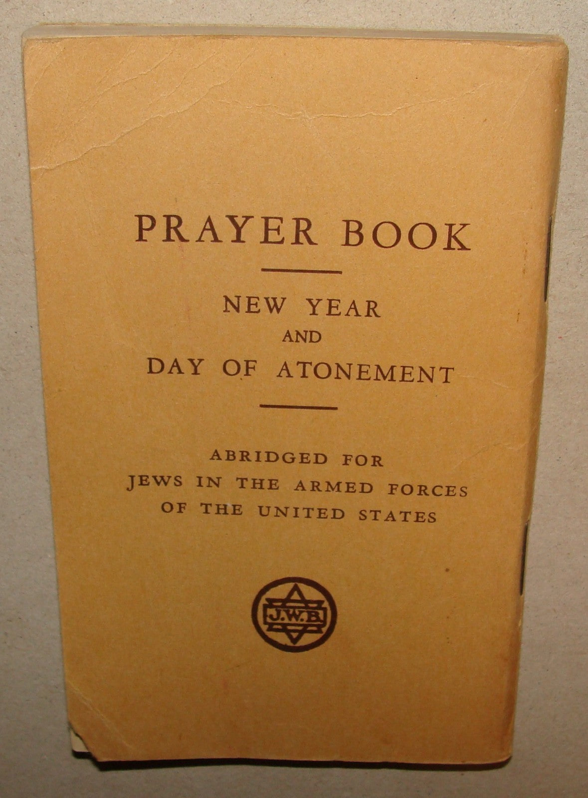 Book Jewish Judaica WWII 1945 Prayer US American Army Military Soldier Jews
