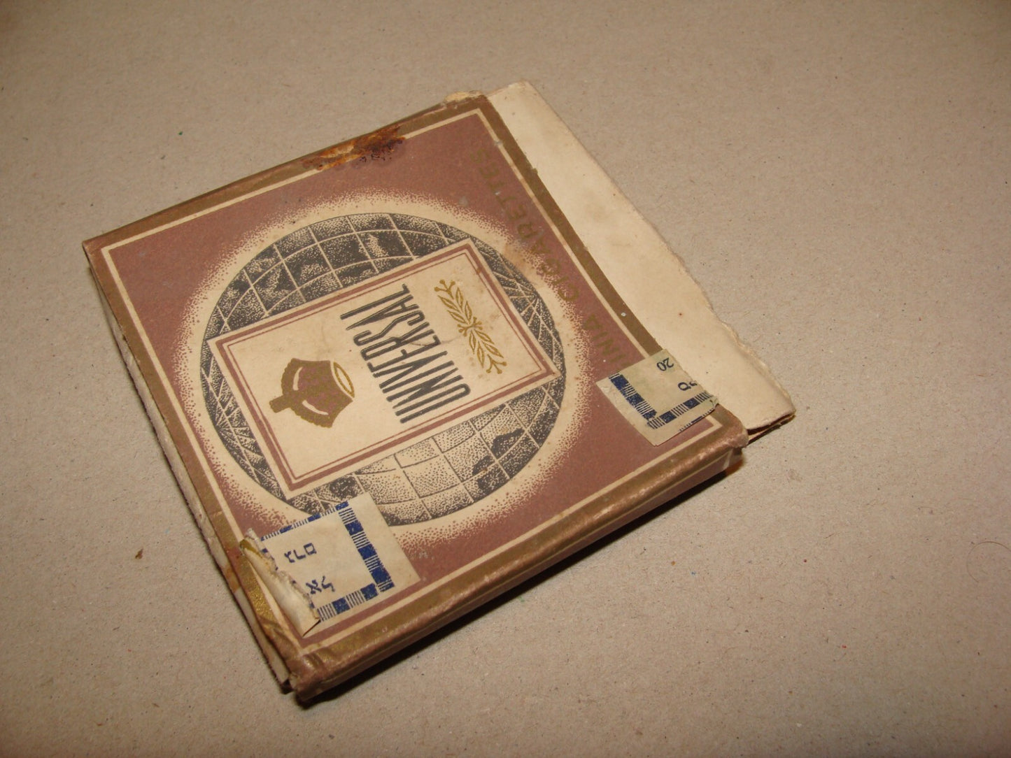 $ 1930s Palestine Israel Cigarettes UNIVERSAL Box Pack Empty Hebrew Label