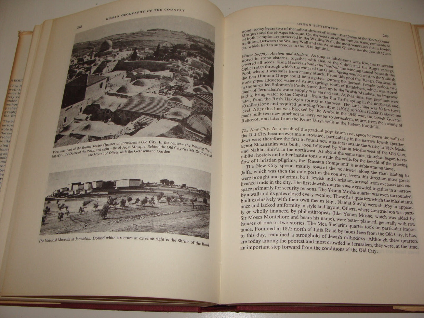 Jewish Judaica 1966 GEOGRAPHY OF ISRAEL Book + Map English Version
