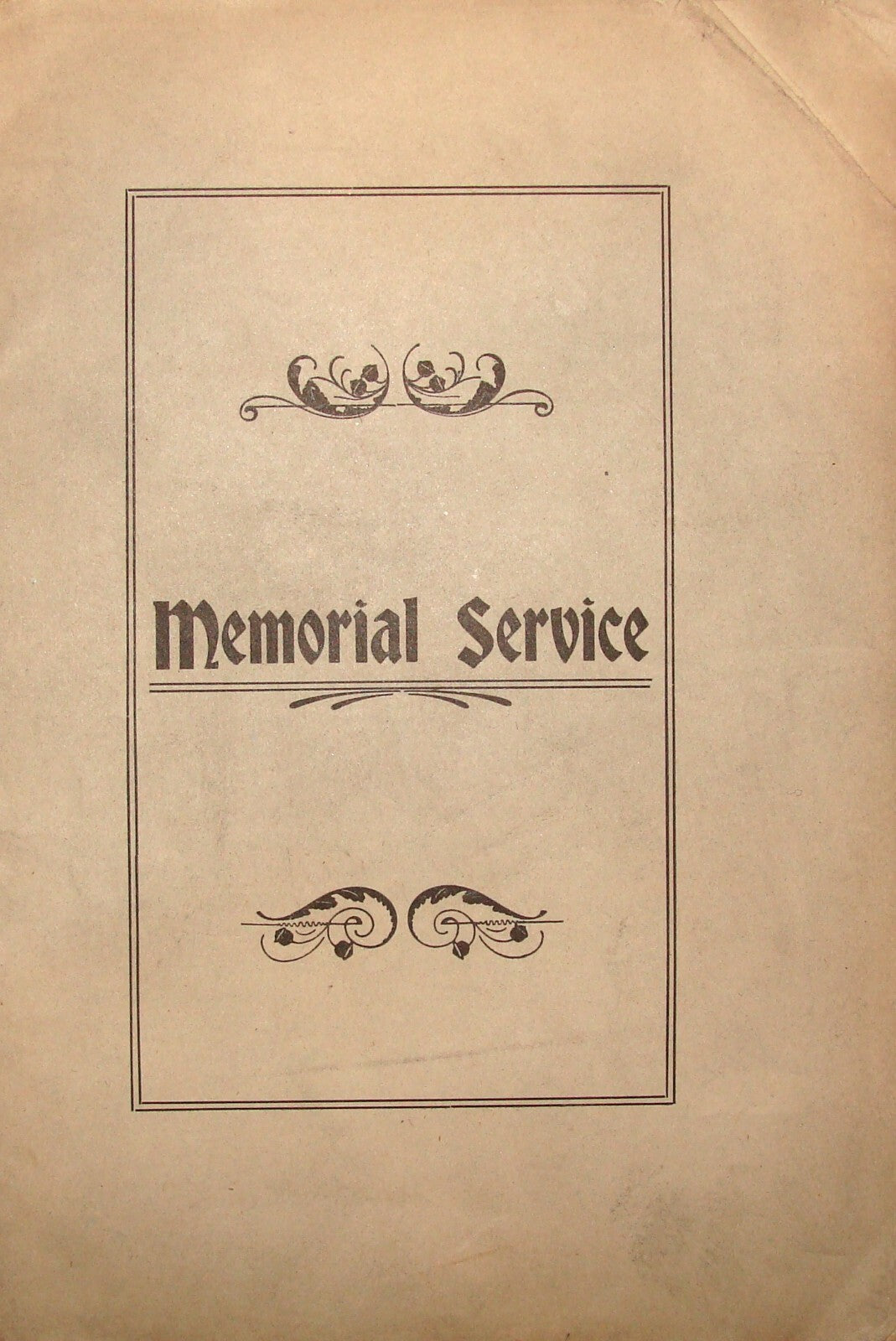 Jewish Judaica Memorial Service 1930s?-40? Kaddish Choir Minister Benediction