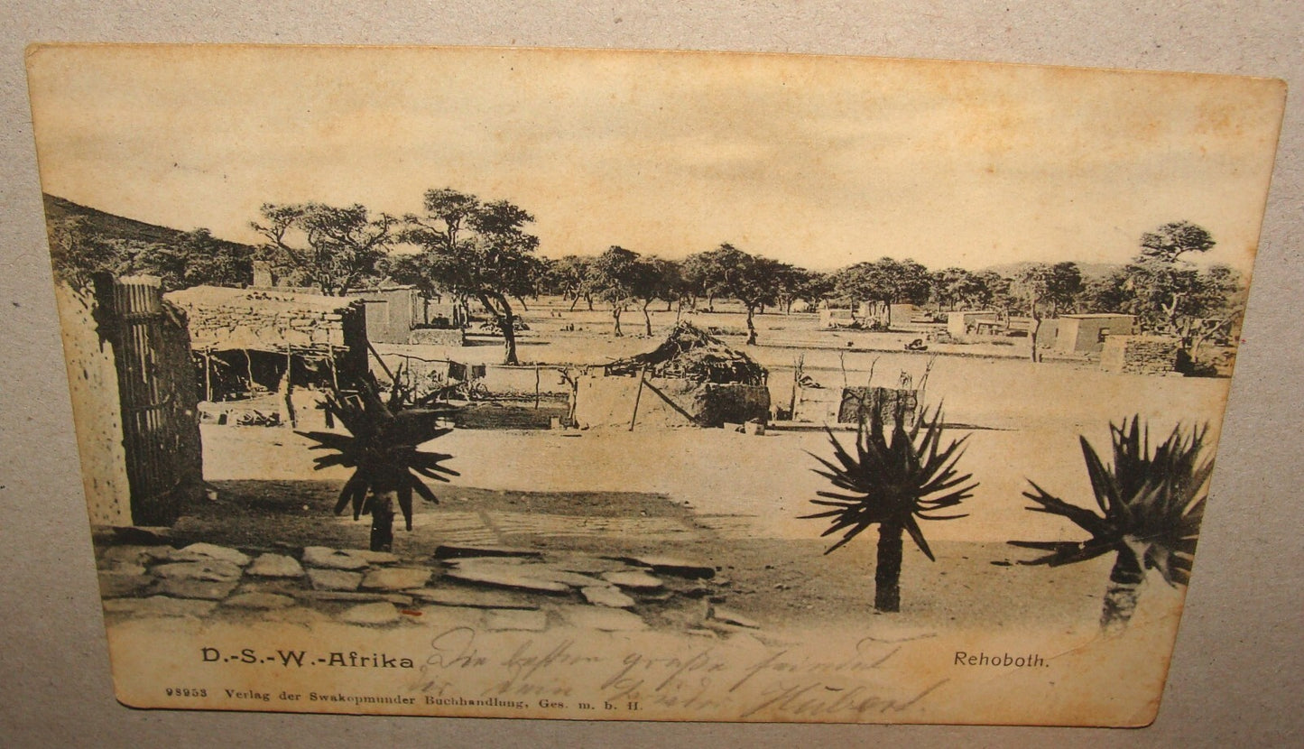 1900s South West Africa Photo Postcard Rehoboth Stamp