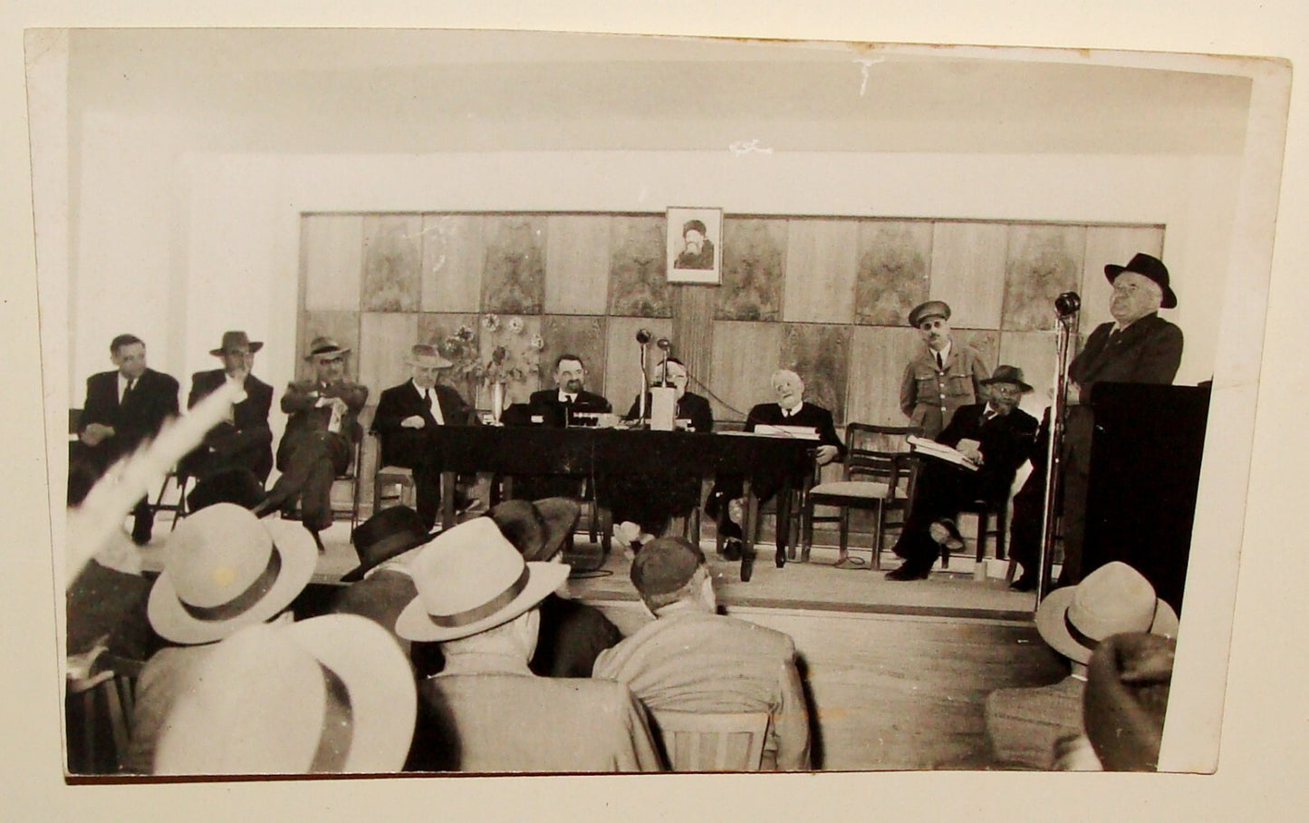 Photo Palestine Jewish Judaica Israel 194? Photo Zionist Ben Gurion Rabbi Herzog