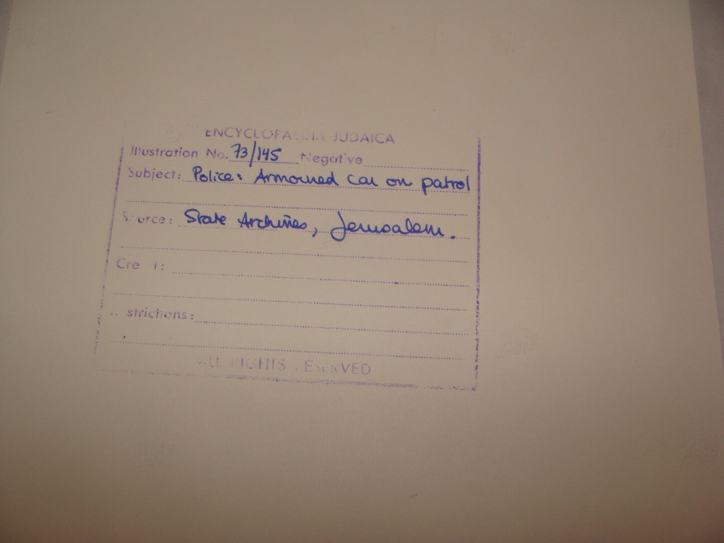 Photo Print, 1936-9 Palestine Israel British Police Armored Car Patrol