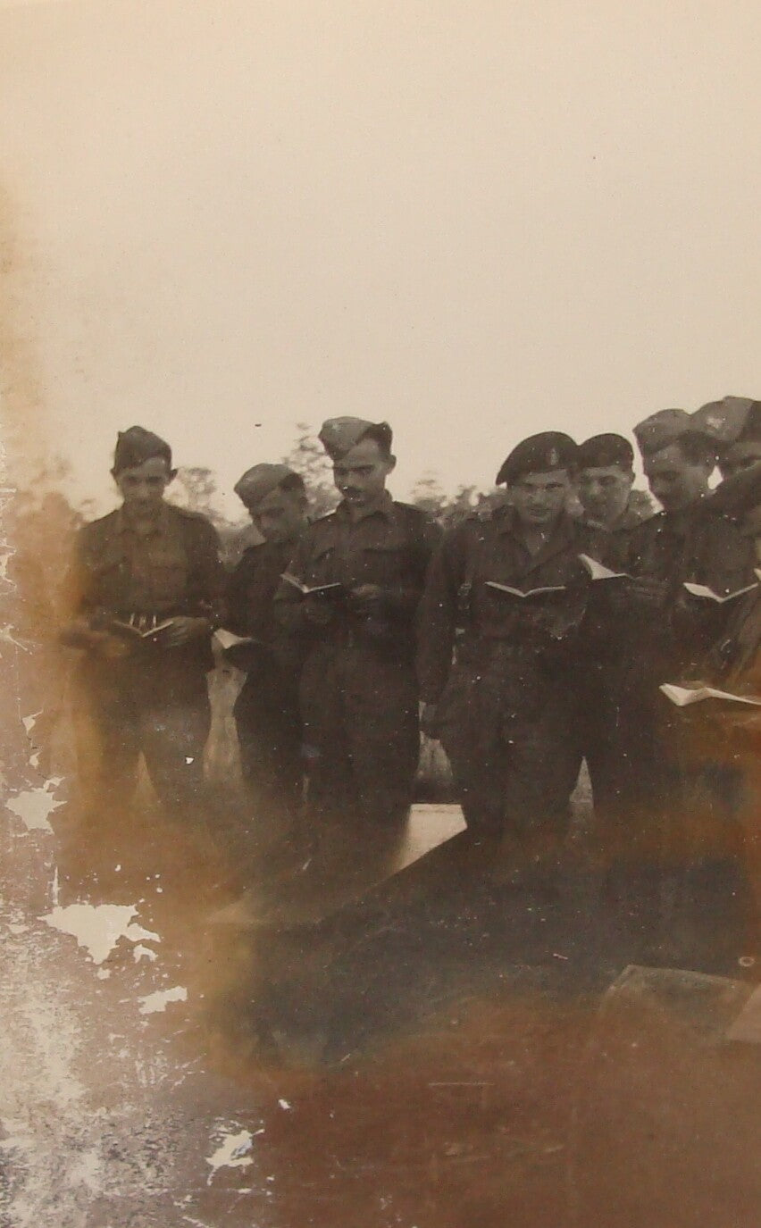 Jewish Judaica WW2 British Army Hebrew Brigade Rabbi Photo Funeral Burma 1945