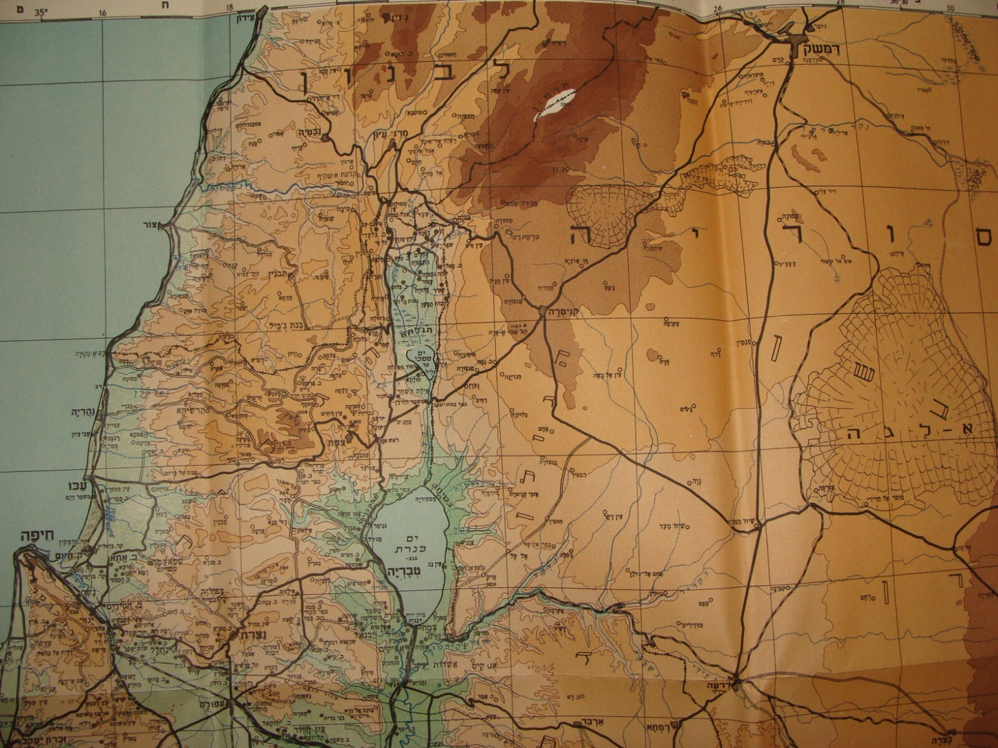 Jewish Judaica 1948 ISRAEL Map Hebrew Settlements Information Guide