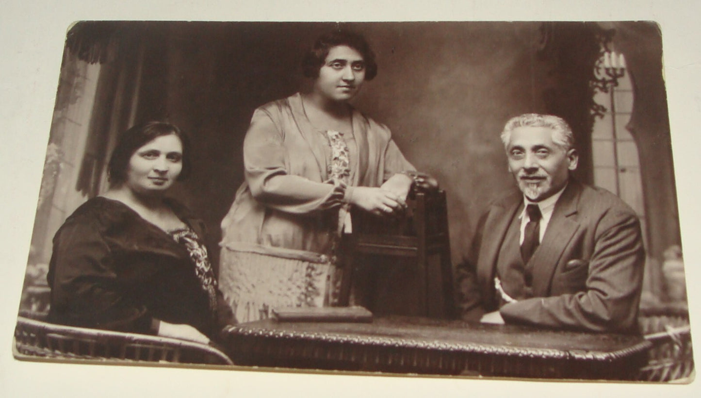 Photo Jewish Card Judaica 192? Poland Lomza Stamp Postcard