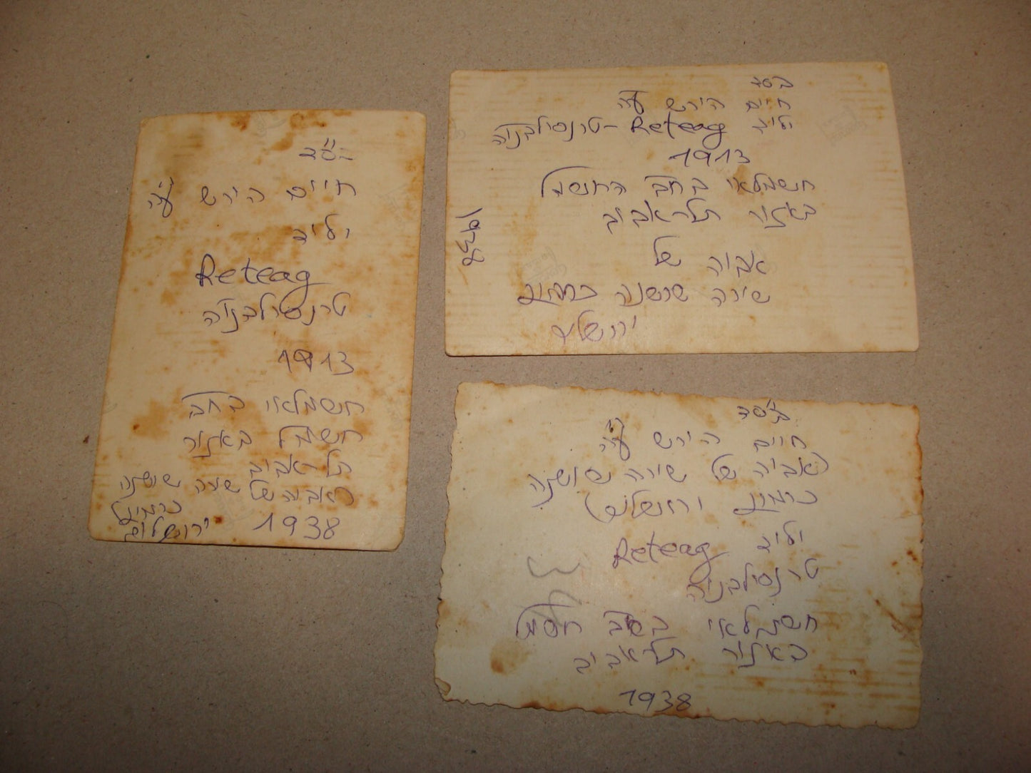 Photo Palestine Jewish 1938 Israel Tel Aviv x3 Electric Company