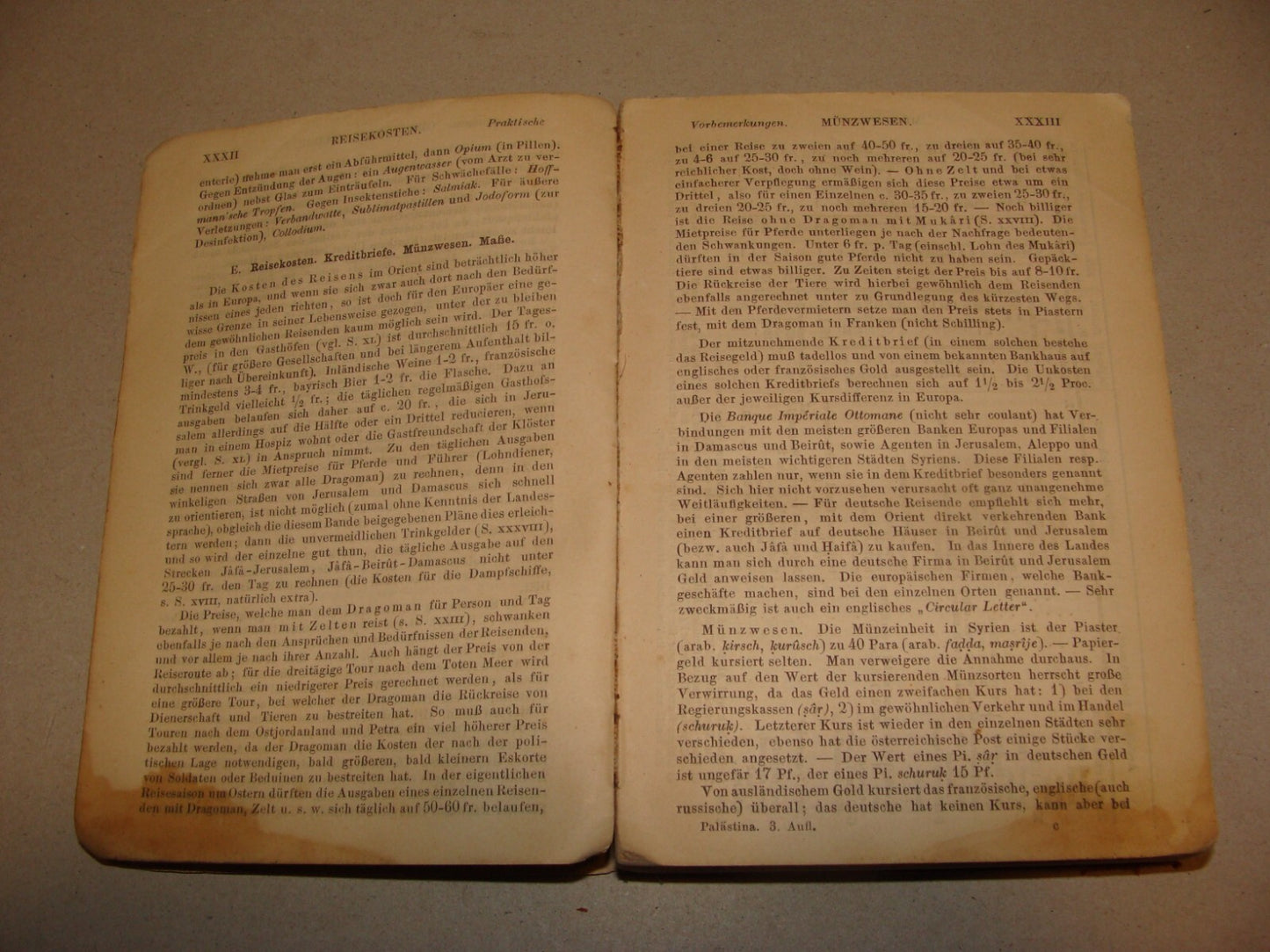 1891 PALESTINE AND SYRIA Baedeker Travel Book Map Guide *Condition