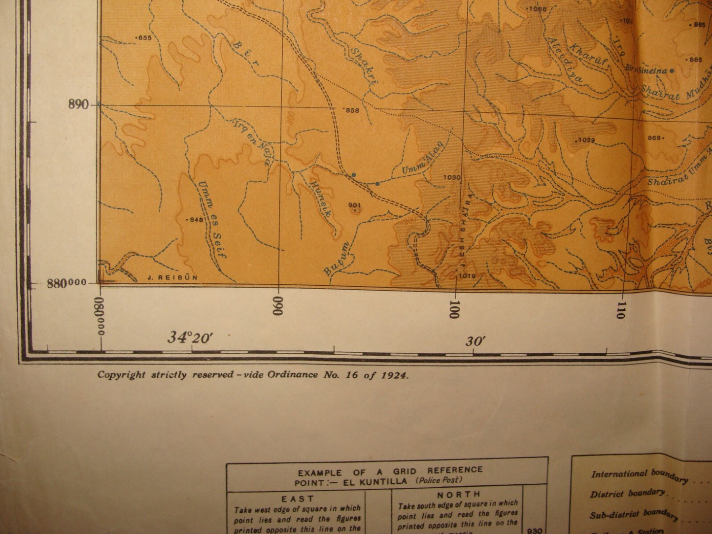Jewish Judaica Palestine Israel Army Military Press Map 1949 South Arab Negev